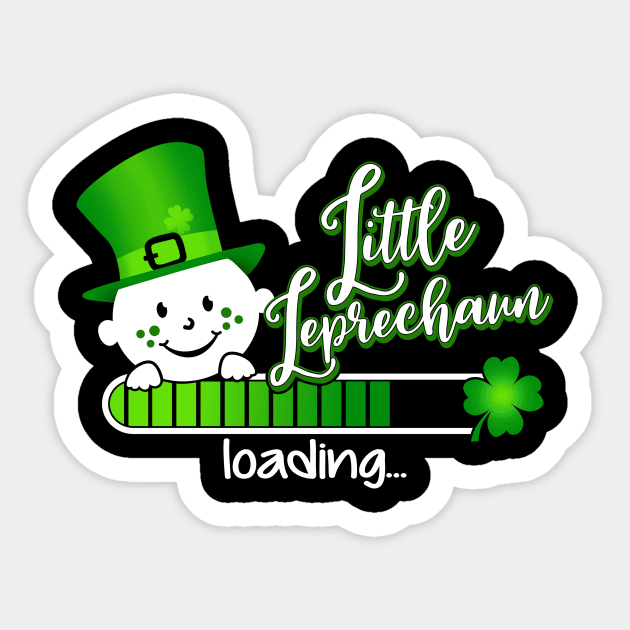 Little Leprechaun loading... Pregnancy Maternity Gift St Patricks day Sticker by CheesyB